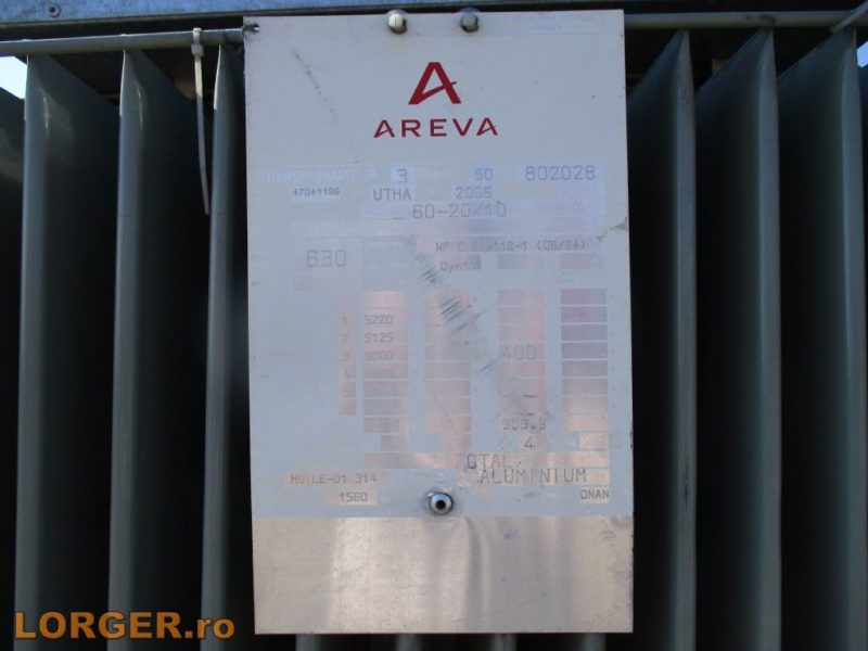 Transformator trifazat Areva UTHA 630