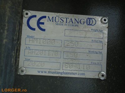 Ciocan hidraulic nou Mustang HM1000