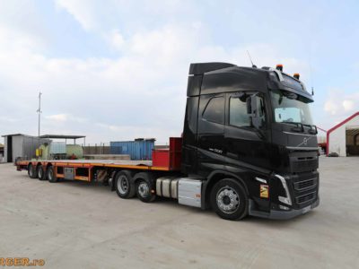 Cap tractor Volvo FH500 cu semiremorca platforma
